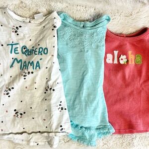 12M ZARA Girls Tshirts Bundle